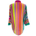 Vilagallo Louise Caicos striped button down top Pink Size undefined Photo 2