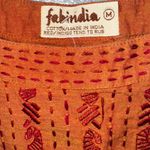Fabindia Terracotta Embroidered Maxi Dress Orange Size M Photo 1
