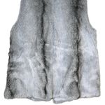 Philosophy Womens M Gray Faux Fur Vest NEW Photo 5