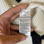 White House | Black Market Petite Black + White Colorblock Cardigan Photo 7