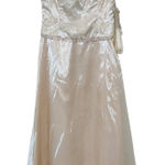 Scott McClintock Cream Formal Maxi Dress NWT Size 10 Petite Mother of the Bride Photo 0