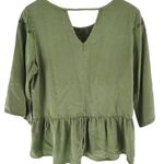 Ariat Audrey Moss Green Peplum Tunic Top size Small Photo 3