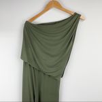 Tata Jolie Green One Shoulder Wide Leg Jumpsuit Size L Photo 2