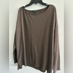Ralph Lauren Lauren  cozy brown long‎ sleeve women’s size XL shirt Photo 1
