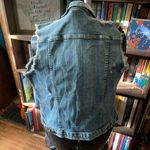 Silver Jeans Silver distressed Bikercore normcore moto M denim vest Photo 2