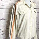 Harley Davidson  Stripe Sleeve Button Up Shirt Shacket Women’s Size Large Photo 2