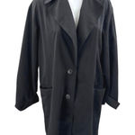 ZARA  Women's Black Long Sleeve Collared Button Up Trench Coat Jacket Size S Photo 0