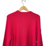 BCBGeneration Pink Cropped Flare Sleeve Sweater L Women's Coquette Bold Basic Photo 4
