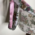 Petra Fashions Vintage Floral Pink Bow Tank Lingerie Top Night Dress Size Medium White Photo 4