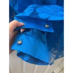 sag harbor dress women Sheer Floral Burnout Blouse Button Photo 6