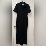 Dress the Population NWOT  Gloria collar Front Zip Jumpsuit in Black Size large Photo 4