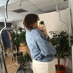 Lee x H&M Cropped Slouchy Denim Jacket Blue Photo 3