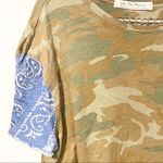 Free People  Size Small Camouflage Bandana Clarity Tshirt in Army Print Photo 2