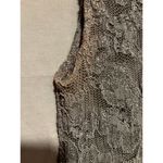 Lew Magram Vintage Silver Stretch Lace Top Cami Scallop Bottom Size M Photo 6