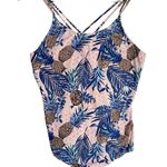 PAC SUN Tropical Pineapple Strappy Body Suit Pink Blue Tan Summer Bodycon NEW Photo 0