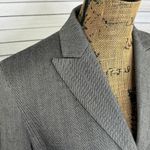 Amanda Smith  Herringbone Oversized Blazer Jacket Black Tan 6 Single Breasted Photo 1