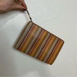 Madewell The Medium Leather Pouch Clutch Wristlet: Rainbow Striped Edition Photo 6
