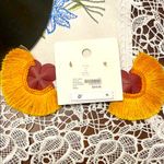 Lane Bryant Yellow and Brown Tassel Earrings with Floral Accents Photo 2