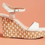 Anthropologie Arden Cork Platform Sandals size 10 in White Leather Photo 8