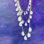 Gold tone 3 tier beaded necklace Photo 4