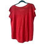 Eileen Fisher  pullover 100% linen sweater red color sz PP Photo 1