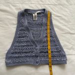 Rachel Roy Blue textured open knit vest top Size small Photo 6