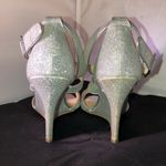 Blue by Betsey Johnson Wedding Line Silver Sparkle Wedge Heels Size 7.5 Photo 4