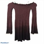 Sage Smocked Off The Shoulder Ombré Mini Dress Photo 0