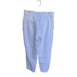 Ralph Lauren Black Label Pants‎ 100% Linen Paper Bag Drawstring Size 14 Beachy White Photo 2