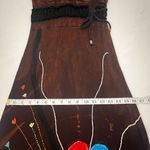 Rising International Artisan Style Brown Embroidered Maxi Dress Size Small Photo 13
