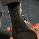 H&M SLINGBACK FLATS black and silver Photo 6