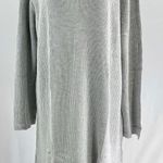Abound New  Mock Neck Midi Ribbed Long Sleeve Slit Sweater Dress Grey Photo 2