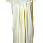 Vintage Yellow Lace Embroidered Nightgown Dress | Made in USA | 90s Cottagecore Size L Photo 0