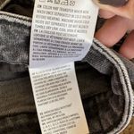 American Eagle High Waisted Mom Jeans Tapered Leg Distressed Smoke Gray Size 10 Photo 6