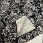 Ralph Lauren Lauren  Black White Paisley Print Cotton Pencil Skirt Size 4 Small Photo 4