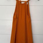 Evereve  Women’s XS Orange Gauze Halter Dress Photo 0