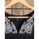 One Clothing Womens Dress Sz Medium Black White Embroidered Bohochic Photo 1
