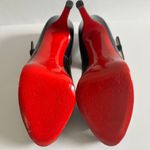 Christian Louboutin Zeppa Peep Toe Mary Jane Pumps Black Leather Size 40 5" Heel Photo 6