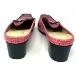 Stuart Weitzman Size 9 Clog Pink Open Back Loafer 1.5" Heel Rhinestone Business Photo 3