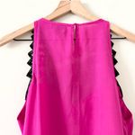 City Chic  Sleeveless Chiffon and Lace Top in Bright Pink and Black - Size 16 Photo 3