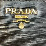 Prada  Vitello Move Half Zip Black Long Wallet - Preowned Photo 4