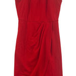 Red Lace Halter Midi Dress BBonfinedress Ruched Tulip Hem Cocktail Womens M NWOT Size M Photo 0