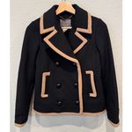 J.Crew  Peacoat Wool by Nello Gori black tan Size 00 Photo 7