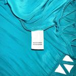 Ramy Brook  V-neck Sleeveless Teal Mini Dress LARGE Photo 3