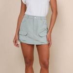 Lulus Lulu’s City Sensation Sage Green High-Rise Cargo Mini Skort Size XS Photo 2