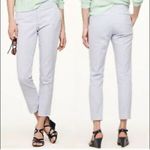 J.Crew  NWT City Fit Pinstripe Seersucker Pants Blue White Stripe Ankle Straight Photo 1