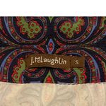 Womens Paisley Print Long Sleeve Collared Button Front Midi Dress Size Small Purple Photo 9