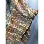 Chevron Knit Shawl Wrap Womens One Size Multicolor Fringe Boho Poncho Ruana Photo 4