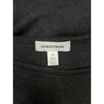 Nordstrom Black Long Sleeve Draped Shoulder Top Women’s Size M Soft Stretch Knit Photo 2