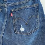 Levi's  Blue Distressed Jean Mini Skirt Size 25 Rodeo Western Festival Photo 4